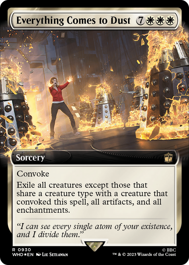 Image of Everything Comes to Dust (Extended Art) (Surge Foil) (WHO-930) - Doctor Who: (Extended Art) Foil