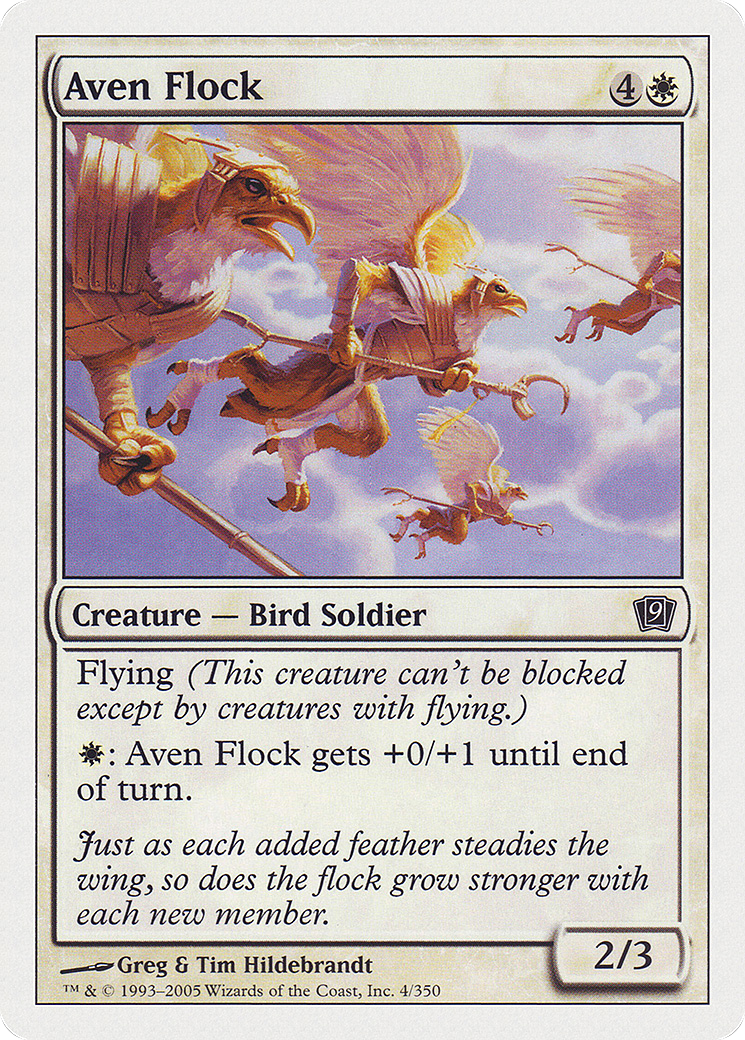 Image of Aven Flock (9ED-004) - 9th Edition Foil