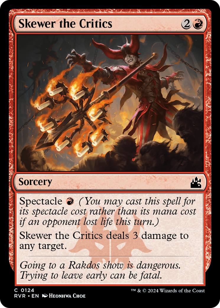 Image of Skewer the Critics (RVR-124) - Ravnica Remastered Foil