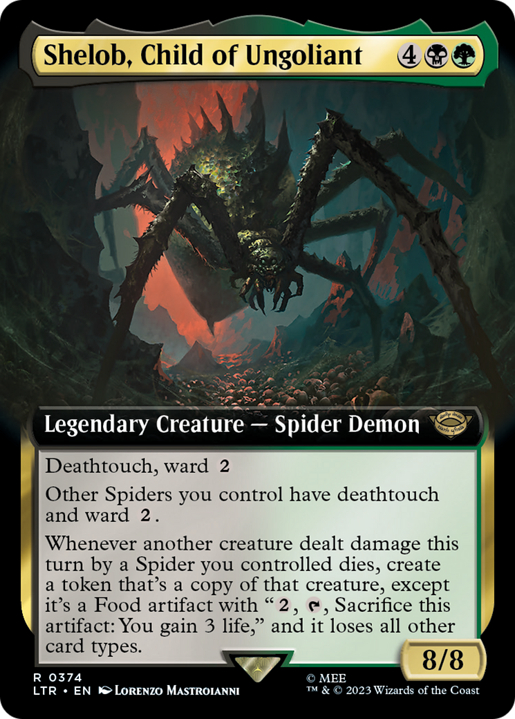 Image of Shelob, Child of Ungoliant (Extended Art) (LTR-374) - The Lord of the Rings: Tales of Middle-earth: (Extended Art)