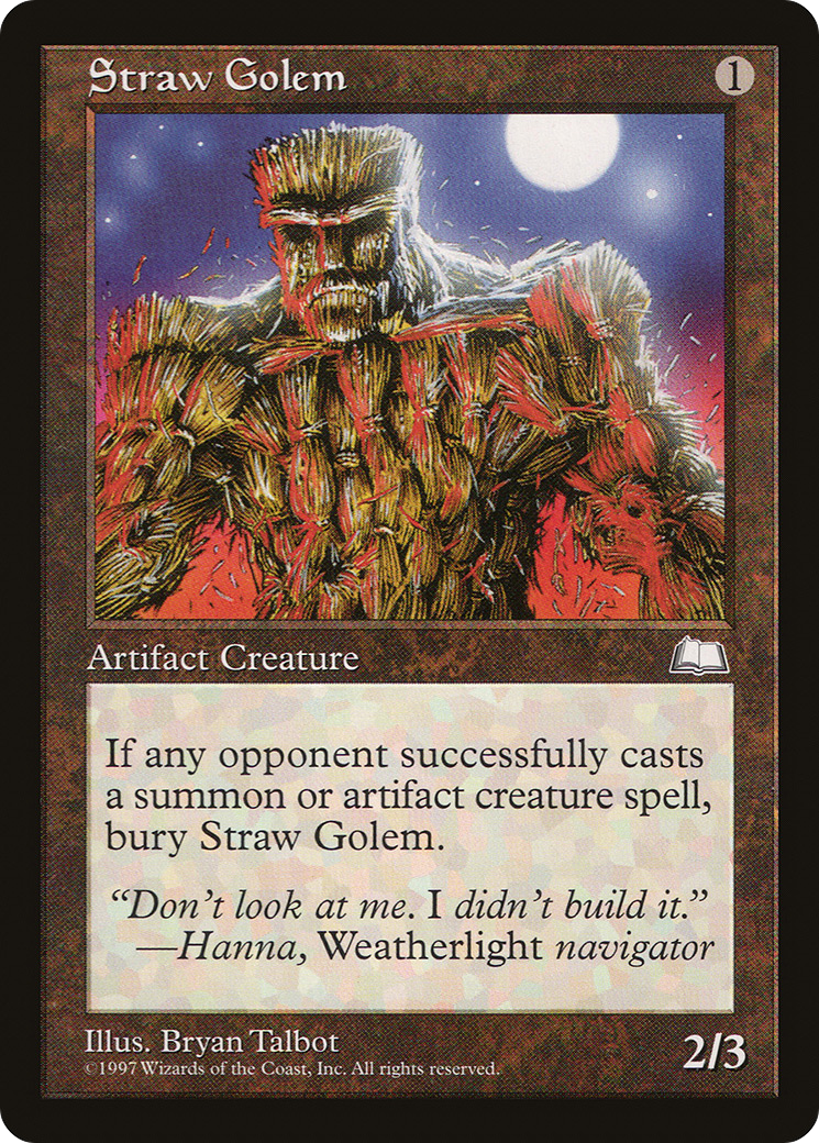 Image of Straw Golem (WTH-) - Weatherlight