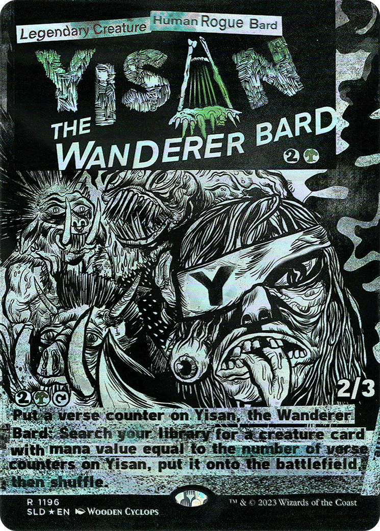 Image of Yisan, the Wanderer Bard (SLD-1196) - Secret Lair Drop (Borderless) Foil