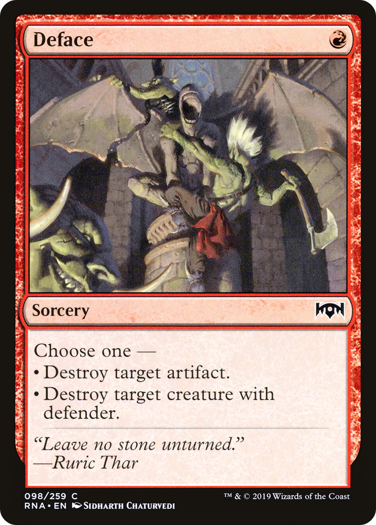 Image of Deface (RNA-098) - Ravnica Allegiance Foil
