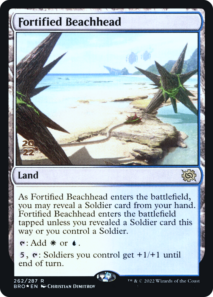 Image of Fortified Beachhead (PRE-262) - The Brothers' War Promos Foil
