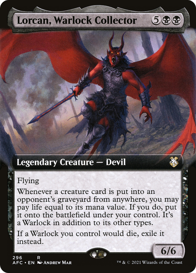 Image of Lorcan, Warlock Collector (Extended Art) (AFC-296) - Forgotten Realms Commander: (Extended Art)