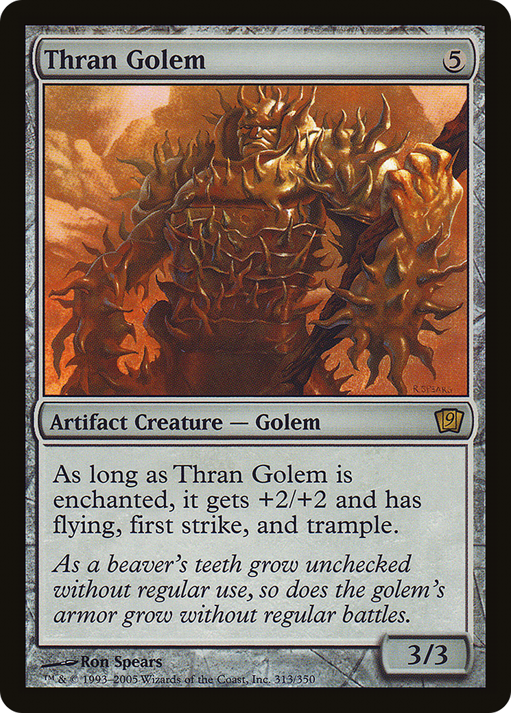 Image of Thran Golem (9ED-313★) - 9th Edition Foil