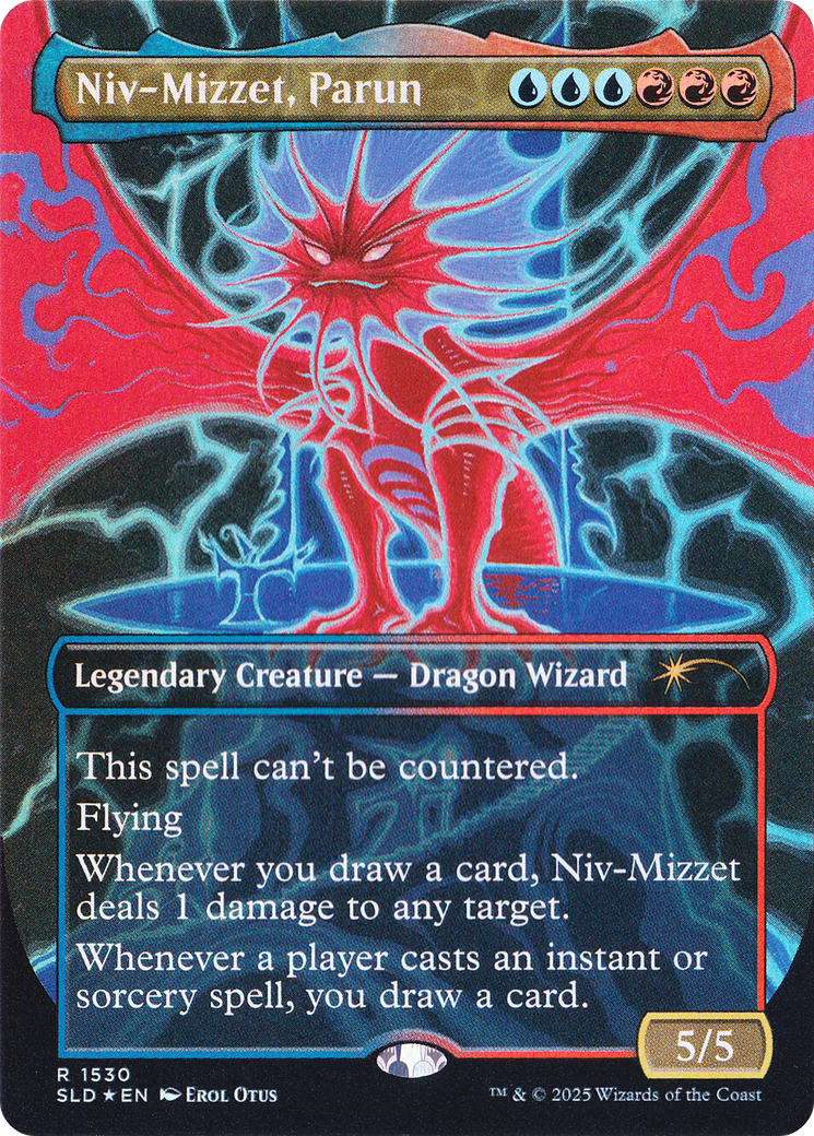 Image of Niv-Mizzet, Parun (SLD-1530) - Secret Lair Drop (Borderless) Foil