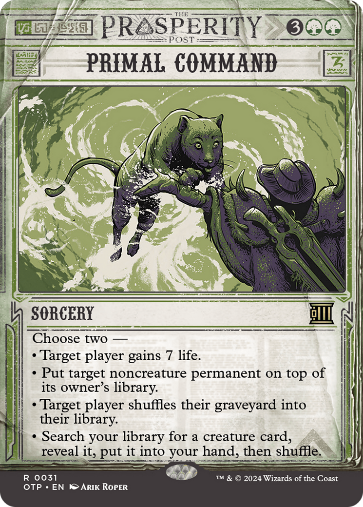 Image of Primal Command (OTP-031) - Breaking News: (Showcase) (Borderless)