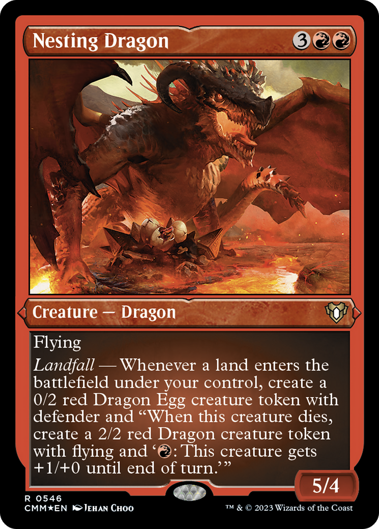 Image of Nesting Dragon (CMM-546) - Commander Masters Etched Foil