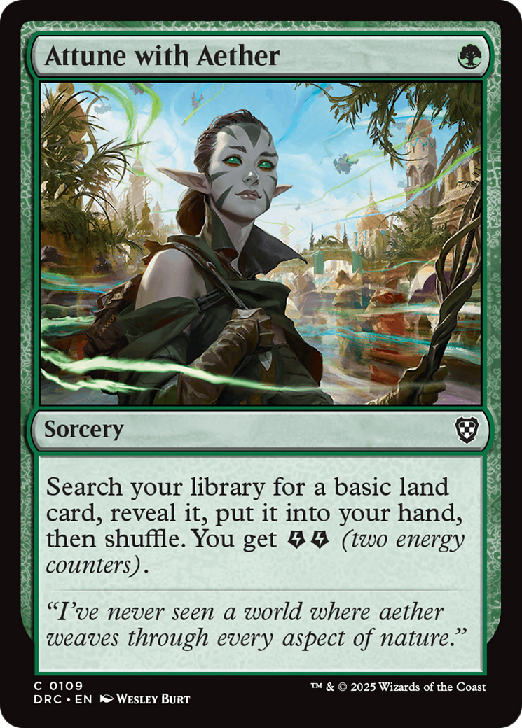 Image of Attune with Aether (DRC-109) - Commander: Aetherdrift