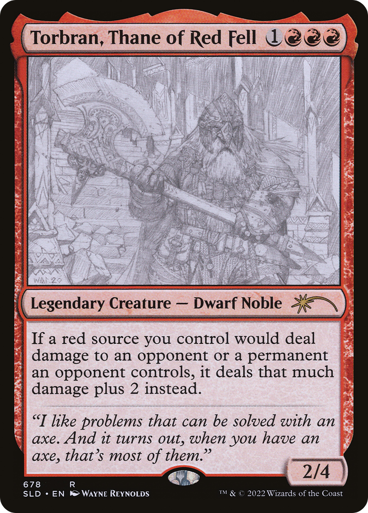 Image of Torbran, Thane of Red Fell (678) (SLD-678) - Secret Lair Drop Foil
