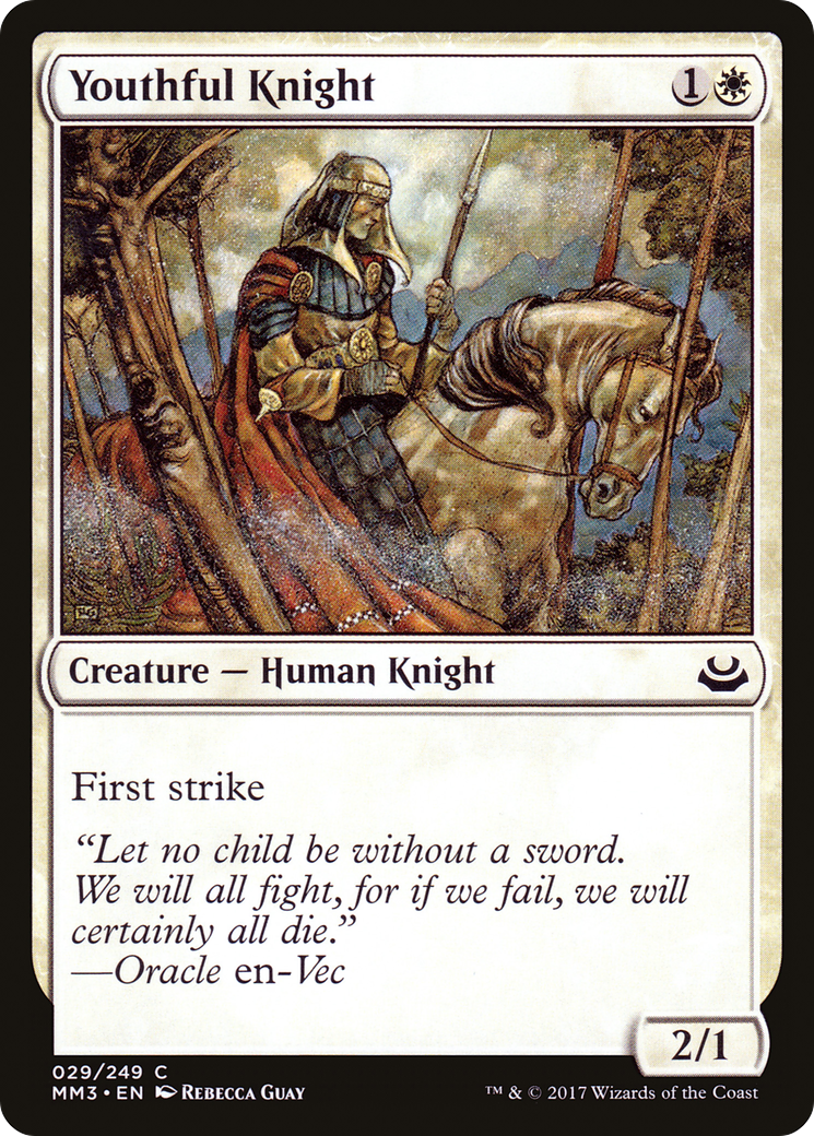 Image of Youthful Knight (MM3-029) - Modern Masters 2017