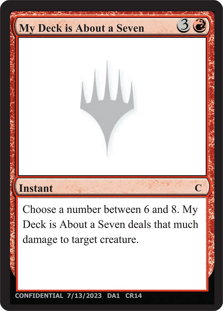 Image of My Deck is About a Seven (UNK-CR14A) - Unknown Event