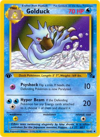 Image of Golduck 035/62  - 1st Edition Fossil - Uncommon