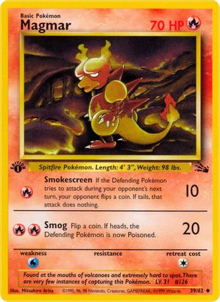 Image of Magmar 039/62  - 1st Edition Fossil - Uncommon