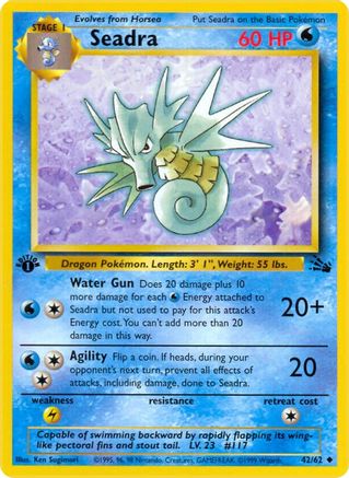 Image of Seadra 042/62  - Unlimited Fossil - Uncommon