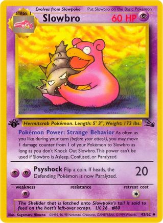 Image of Slowbro 043/62  - Unlimited Fossil - Uncommon