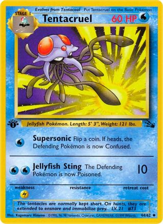 Image of Tentacruel 044/62  - Unlimited Fossil - Uncommon