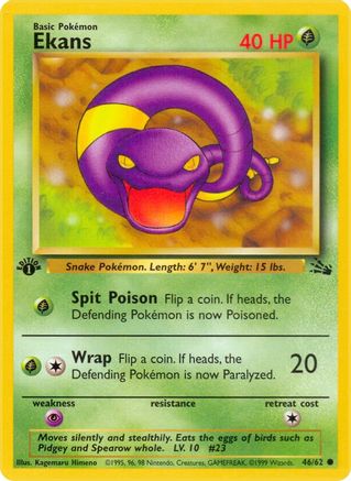 Image of Ekans 046/62  - Unlimited Fossil - Common