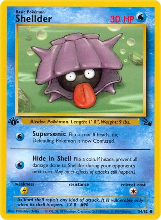 Image of Shellder 054/62  - 1st Edition Fossil - Common
