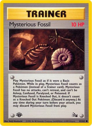 Image of Mysterious Fossil 062/62  - 1st Edition Fossil - Common