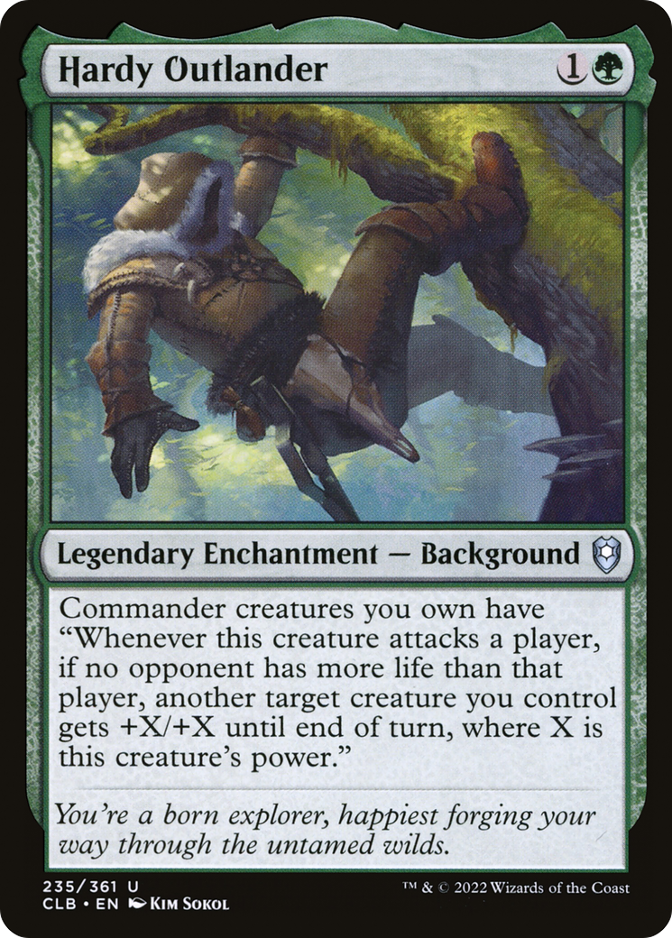 Image of Hardy Outlander (CLB-235) - Commander Legends: Battle for Baldur's Gate Foil