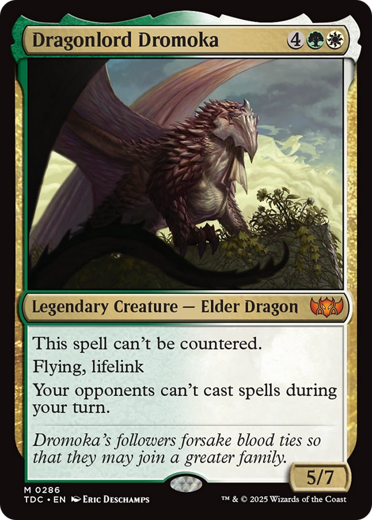 Image of Dragonlord Dromoka (TDC-286) - Commander: Tarkir: Dragonstorm