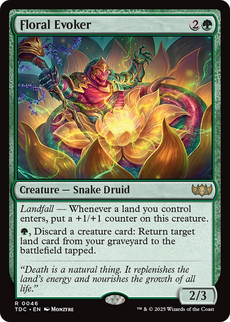 Image of Floral Evoker (TDC-046) - Commander: Tarkir: Dragonstorm