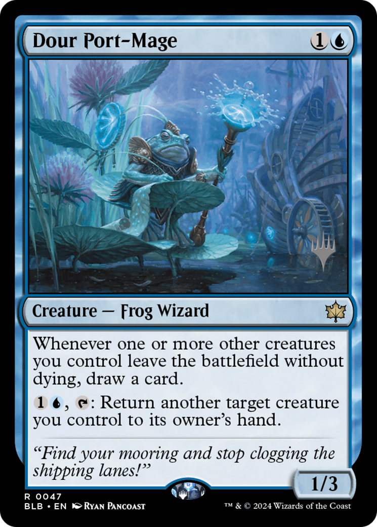 Image of Dour Port-Mage (PPBLB-047) - Bloomburrow Promos