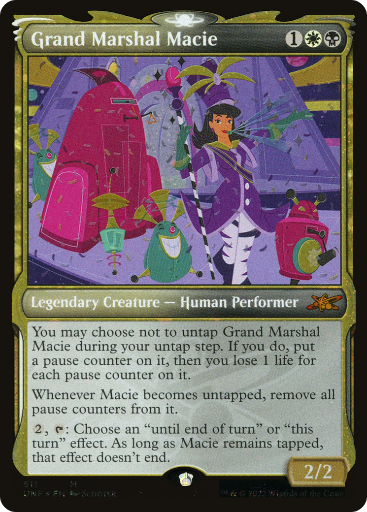 Image of Grand Marshal Macie (Showcase) (Galaxy Foil) (UNF-511) - Unfinity: (Showcase) Foil