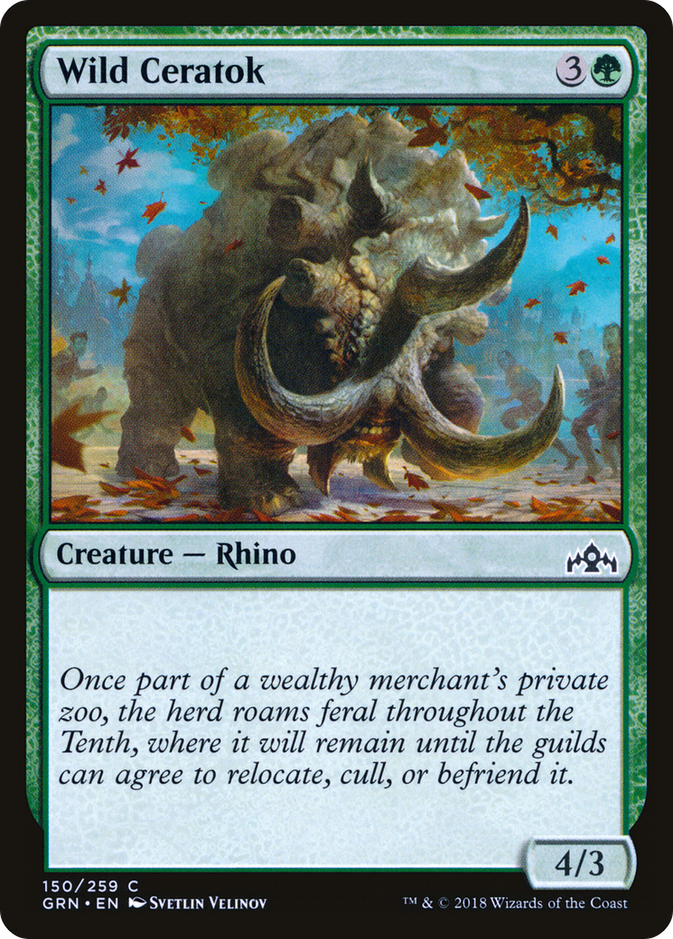 Image of Wild Ceratok (GRN-150) - Guilds of Ravnica Foil
