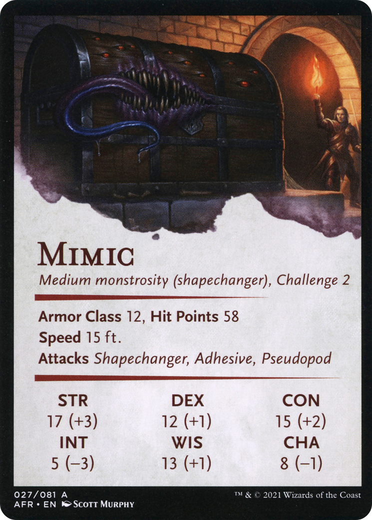 Image of Mimic // Mimic (AAFR-027) - Adventures in the Forgotten Realms Art Series (Borderless)