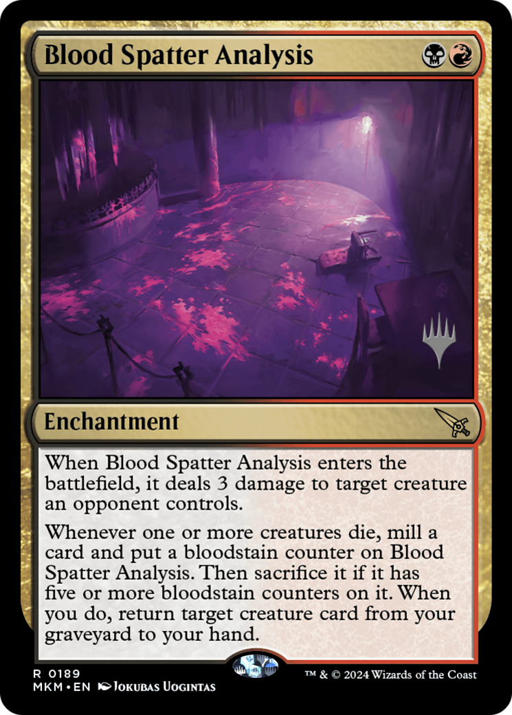 Image of Blood Spatter Analysis (PPMKM-189) - Murders at Karlov Manor Promos Foil