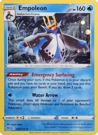 Image of Empoleon 037/172  - Holofoil Miscellaneous Cards & Products - Holo Rare