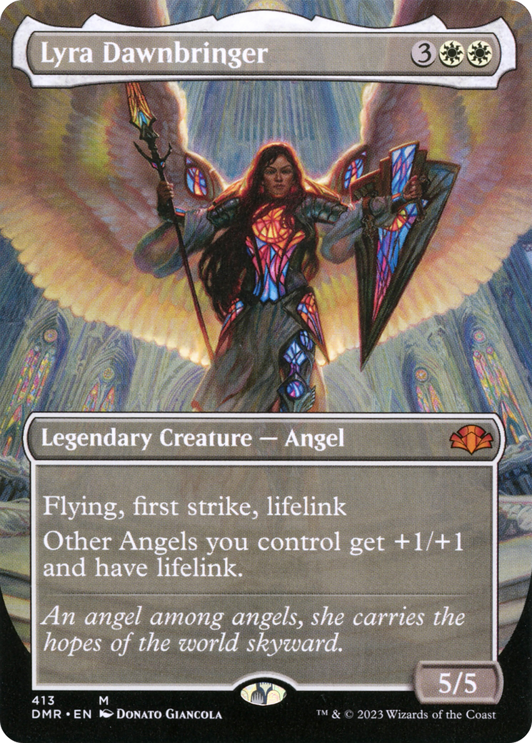 Image of Lyra Dawnbringer (Borderless) (DMR-413) - Dominaria Remastered (Borderless)
