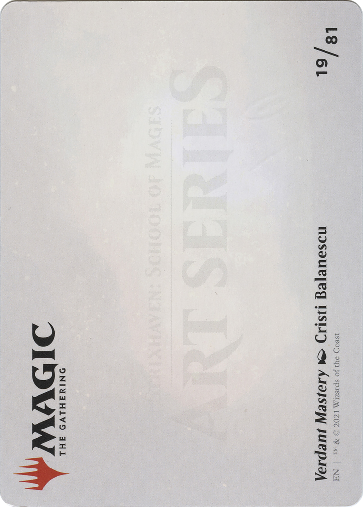 Image of Verdant Mastery // Verdant Mastery (ASSTX-019) - Strixhaven Art Series (Borderless) Foil