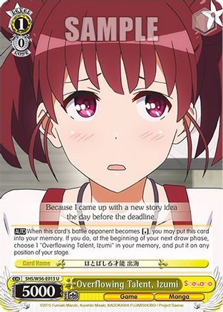 Image of Overflowing Talent, Izumi (SHS/W56-E013 U) - Saekano: How to Raise a Boring Girlfriend