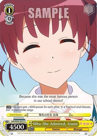 Image of Who She Admired, Izumi (SHS/W56-E017 C) - Saekano: How to Raise a Boring Girlfriend