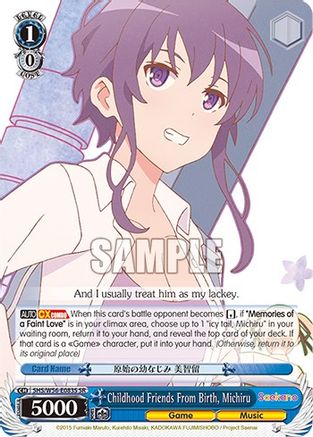 Image of Childhood Friends From Birth, Michiru (SR) (SHS/W56-E083S SR) - Saekano: How to Raise a Boring Girlfriend