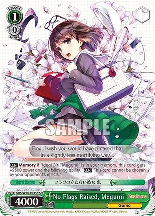 Image of No Flags Raised, Megumi (SR) (SHS/W56-E035S SR) - Saekano: How to Raise a Boring Girlfriend