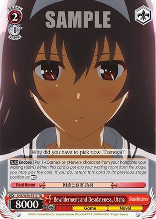 Image of Bewilderment and Desolateness, Utaha (SHS/W56-TE17 TD) - Saekano: How to Raise a Boring Girlfriend