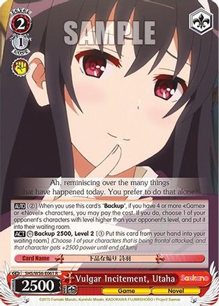 Image of Vulgar Incitement, Utaha (SHS/W56-E061 R) - Saekano: How to Raise a Boring Girlfriend