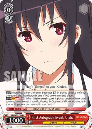 Image of First Autograph Event, Utaha (SHS/W56-E065 U) - Saekano: How to Raise a Boring Girlfriend
