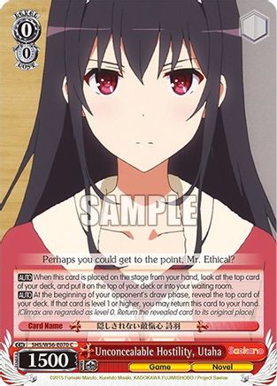 Image of Unconcealable Hostility, Utaha (SHS/W56-E070 C) - Saekano: How to Raise a Boring Girlfriend