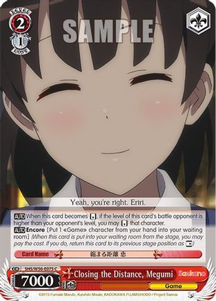 Image of Closing the Distance, Megumi (SHS/W56-E075 C) - Saekano: How to Raise a Boring Girlfriend