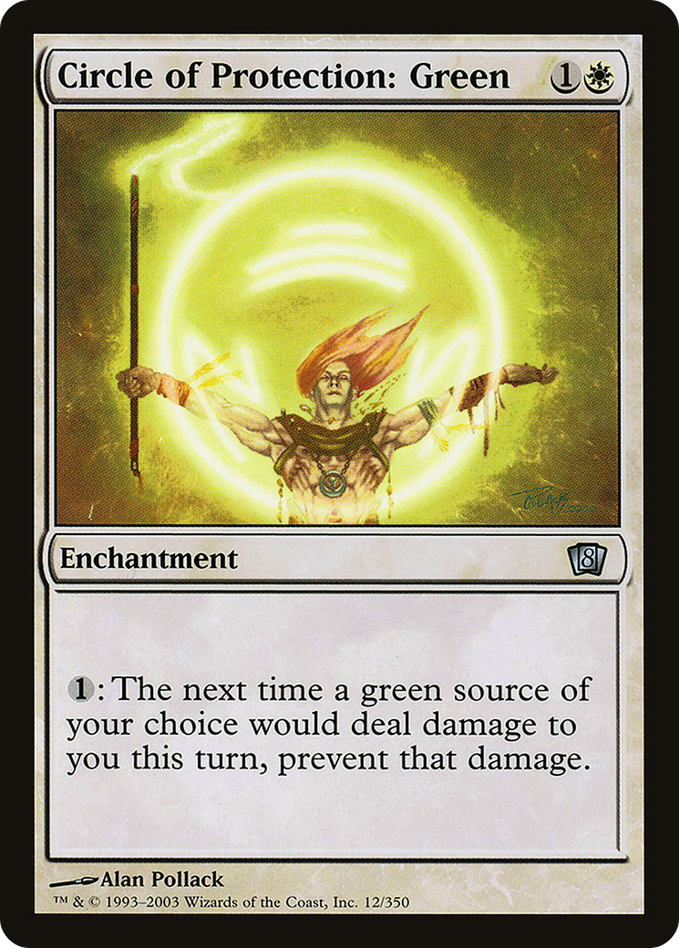 Image of Circle of Protection: Green (8ED-12★) - 8th Edition Foil