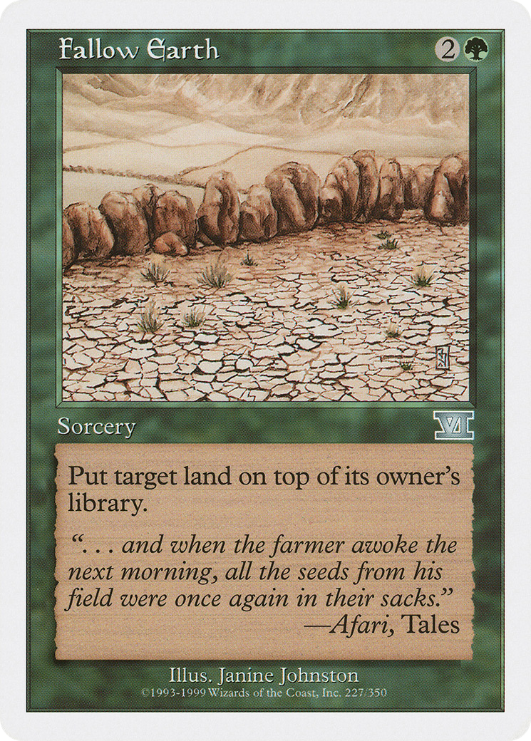 Image of Fallow Earth (6ED-227) - Classic Sixth Edition