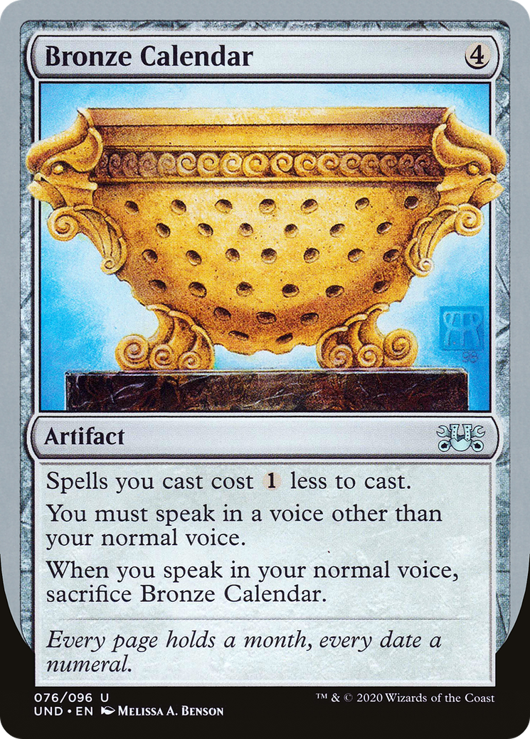 Image of Bronze Calendar (UND-076) - Unsanctioned