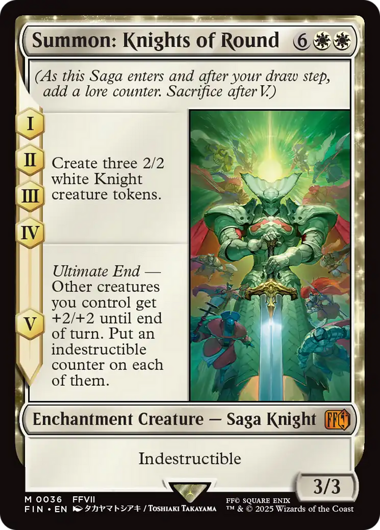 Image of Summon: Knights of Round (FIN-036) - FINAL FANTASY: (enchantment) Foil