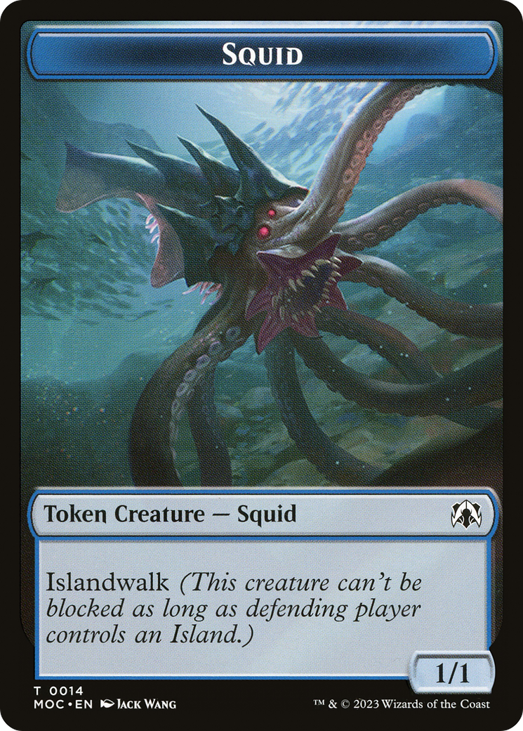 Image of Squid (TMOC-014) - March of the Machine Commander Tokens